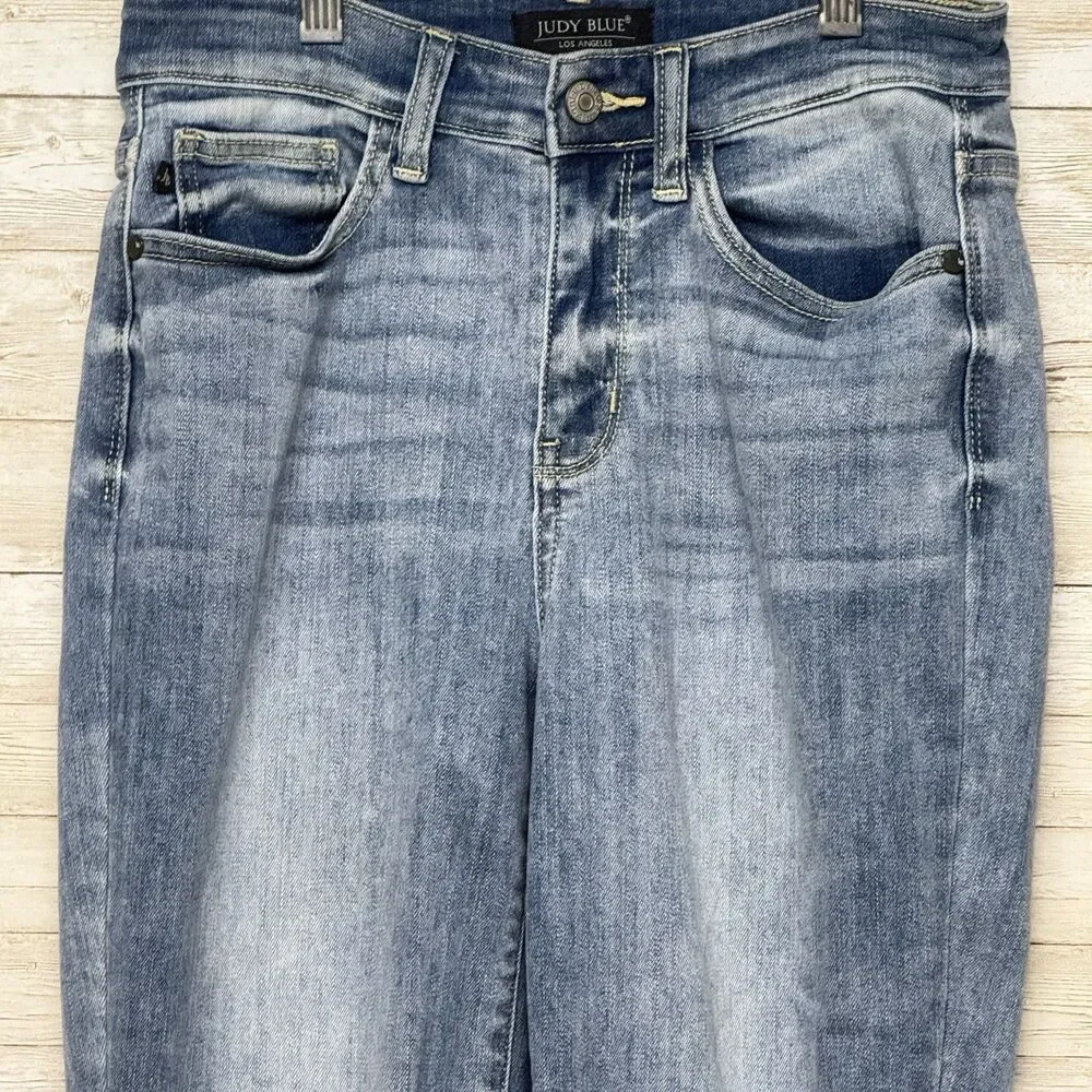 Judy Blue Jeans Womens 3/26 Light Wash Relaxed Fit Stretch Denim JB82336LT